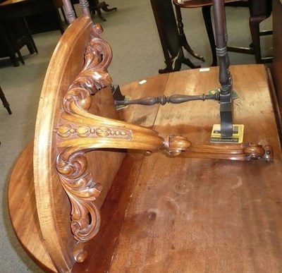 Lot 569 - Walnut corner wall bracket with foliate-carved cabriole support