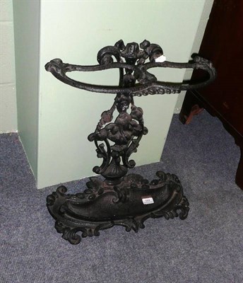 Lot 592 - Victorian cast iron stick stand