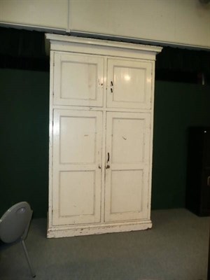 Lot 639 - A 19th century painted pine housekeeper's cupboard