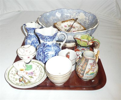 Lot 29 - A quantity of pottery including four Masons jugs, a punch bowl etc