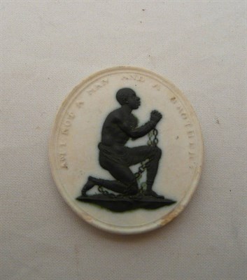 Lot 91 - Jasper ware "Slavery" medallion "Am I not a man and a brother"