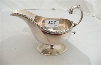 Lot 107 - Silver sauce boat