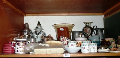 Lot 131 - Quantity of household china, glass, pewter, etc