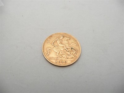 Lot 177 - A half sovereign, dated 1910