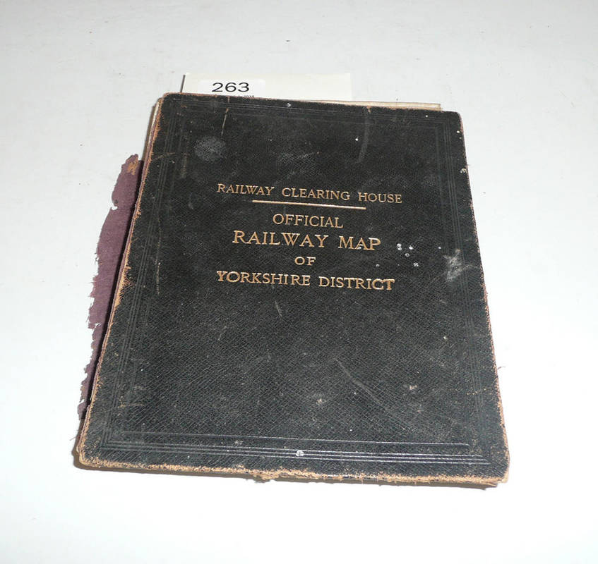 Lot 263 - Railway clearing house official railway map of Yorkshire District, 1908