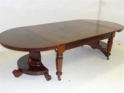 Lot 1462 - An Unusual Victorian Dining Table, comprising a circular centre table on faceted baluster and...