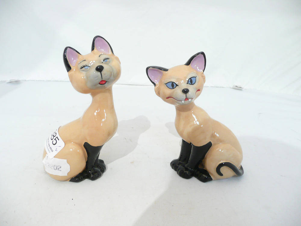 Lot 385 - Wade Si and Am blow-up Disney cats