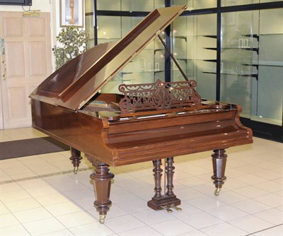 Lot 1602 - A Bechstein Grand Piano, the 6' 7" rosewood case on heavy bulbous tapering legs with brass...