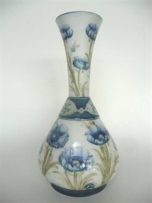 Lot 1620 - A Macintyre Moorcroft Florian Ware "Poppy" Vase, on a white ground, printed brown factory mark,...