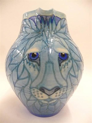 Lot 1638 - A Sally Tuffin for Dennis China Works "Lion" Jug, painted in shades of blue, stamped Dennis...