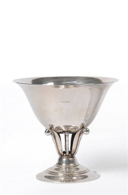 Lot 1675 - Georg Jensen: A Danish Silver Bowl, designed by J Rhode, import marked London 1960, the...