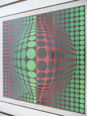 Lot 1686 - After Victor Vasarely (Hungarian 1908-1997) Untitled With blindstamp of Denise Rene Editeur at...