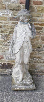 Lot 1736 - A David Sharp Statue of a Man with a Hat, 140cm high (a/f)