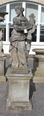 Lot 1746 - David Sharp: A Garden Figure of a Woman with a Lute, 190cm