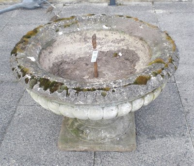 Lot 1758 - A Large Stone Urn, 65cm high, 90cm diameter