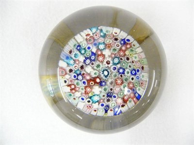 Lot 19 - A Stourbridge Millefiori Paperweight, circa 1850-60, with cut and angled multicoloured canes in...