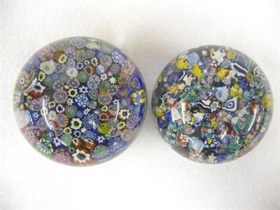 Lot 32 - Two Baccarat Millefiori Paperweights, circa 1850, one with scrambled canes, the other with...