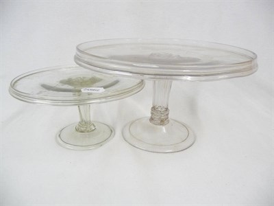 Lot 42 - A Silesian Stem Tazza, 18th century, the circular top on octagonal hollow slightly fluted stem with