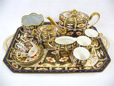 Lot 53 - A Royal Crown Derby Bone China 2451 Pattern Imari Caberet Tea/Coffee Service, late 19th...