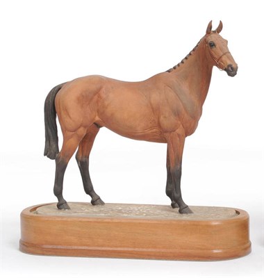 Lot 54 - A Royal Worcester Porcelain Model of Arkle, modelled by Doris Lindner, No.1327, 1967, standing...