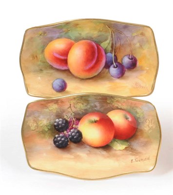 Lot 59 - A Matched Pair of Royal Worcester Porcelain Fruit Painted Pin Dishes, Edward Townsend, 1933 and...