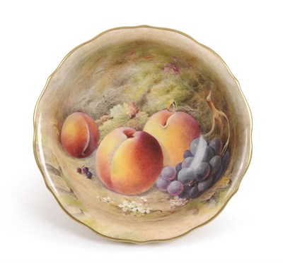 Lot 68 - A Royal Worcester Porcelain Fruit Painted Bowl, William Albert Ricketts, 1923, of bracket...