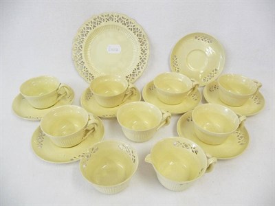 Lot 89 - A Creamware Part Coffee Service, A T Horton, Filey, early 20th century, comprising six...