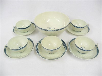 Lot 116 - A Worcester Part Teaset, circa 1780, comprising four tea cups and saucers, and a slop bowl,...