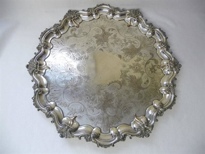 Lot 390 - A William IV Sheffield Plate Salver, John Watson & Co, Sheffield, circa 1830, shaped circular...