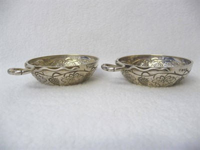 Lot 420 - A Pair of Elizabeth II Wine Tasters, London 1966, retailer's mark Tessiers, London, of typical form