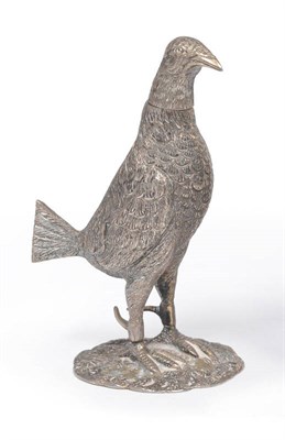 Lot 425 - A George V Novelty Pepperette, F B Thomas, London 1927, cast as a fighting cock, 8cm high, 2oz 8dwt