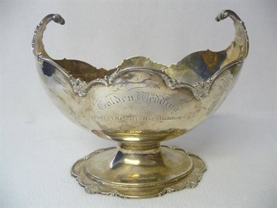 Lot 426 - An Edward VII Bowl, Jackson & Fullerton, London 1910, the spreading foot rising to a plain oval...