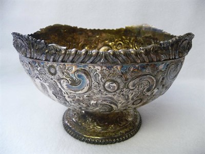 Lot 447 - A Victorian Rose Bowl, Atkin Bros, Sheffield 1889, circular, raised on a spreading foot with shaped