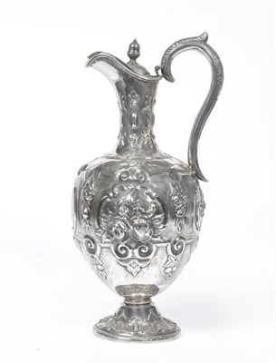 Lot 453 - A Victorian Irish Jug, J Stoye, Dublin 1860, the pedestal foot rising to a baluster body with...