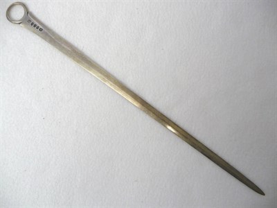 Lot 466 - A George III Meat Skewer, Peter & Ann Bateman, London 1798, of typical form with plain ring...