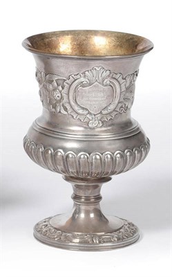 Lot 469 - A George III Scottish Goblet, John McDonald, Edinburgh 1818, of campana form with part lobed...