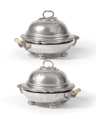 Lot 470 - A Pair of George III Vegetable Dishes and Covers, Thomas Heming, London, the dishes 1769, the...