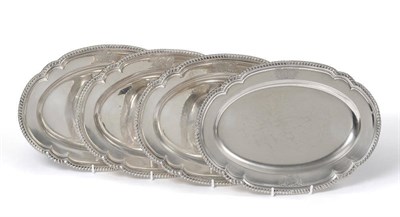 Lot 498 - A Set of Four George II Game Dishes, John Le Sage, London 1737, refashioned and of shaped oval form