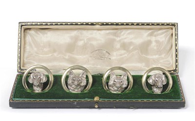 Lot 530 - A Set of Four George V Silver Gilt Menu Holders, Goldsmiths & Silversmiths Co Ltd, London 1911, the