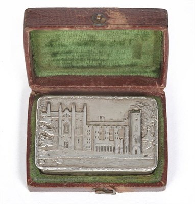 Lot 537 - A Victorian Silver "Castle Top" Vinaigrette, Nathaniel Mills, Birmingham 1837, with a view of...