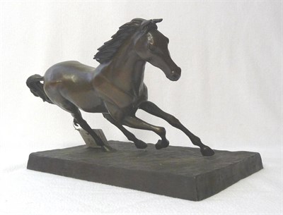 Lot 551 - Peter J Bailey: A Bronze Figure of the Darley Arabian, 2001, upon a rectangular plinth, initialled