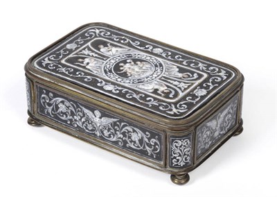 Lot 600 - A Limoges Enamel Box, circa 1850-70, rounded rectangular, the pull-off lid, sides and base...