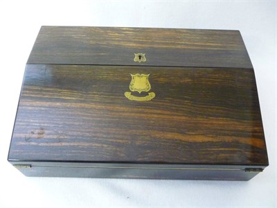 Lot 614 - A Coromandel Writing Slope, Parkins & Gotho, 24 & 25 Oxford St, London, circa 1840, of typical...