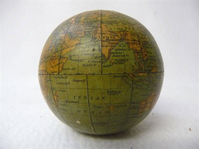 Lot 619 - A Promotional Pocket Globe, Ashworth's Machine Cotton, late 19th century, composed of colour...