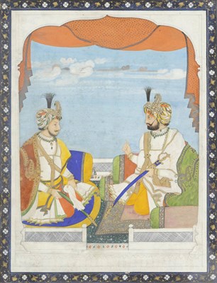 Lot 631 - A Sikh Miniature Painting, North West Punjab, probably late 18th/early 19th century, depicting...