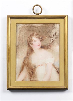 Lot 637 - William Derby (1786-1847): Portrait Miniature of The Lady Caroline Anne Edgcumbe, painted half...