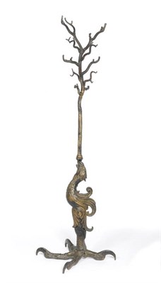 Lot 657 - A Cast Iron and Partly Gilded Coat Stand, probably German, circa 1860, the base as huge eagle's...