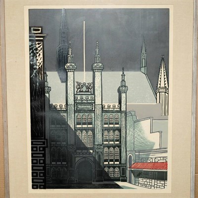 Lot 752 - Edward Bawden C.B.E., R.A. (1903-1989) "The Guild Hall" Signed artist's proof, limited edition,...