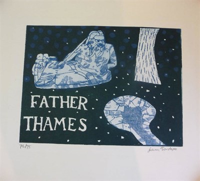 Lot 754 - After Julian Trevelyan (1910-1988) "Father Thames" Signed in pencil and numbered 72/75,...