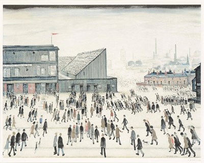 Lot 768 - After Lawrence Stephen Lowry R.A. (1887-1976) "Going to the Match" Signed in pencil, with...